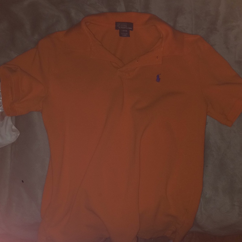 Orange Polo Dress Shirt, Youth Large